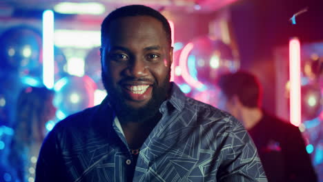African-american-guy-spending-night-in-club.-Fancy-male-person-flirting-at-party