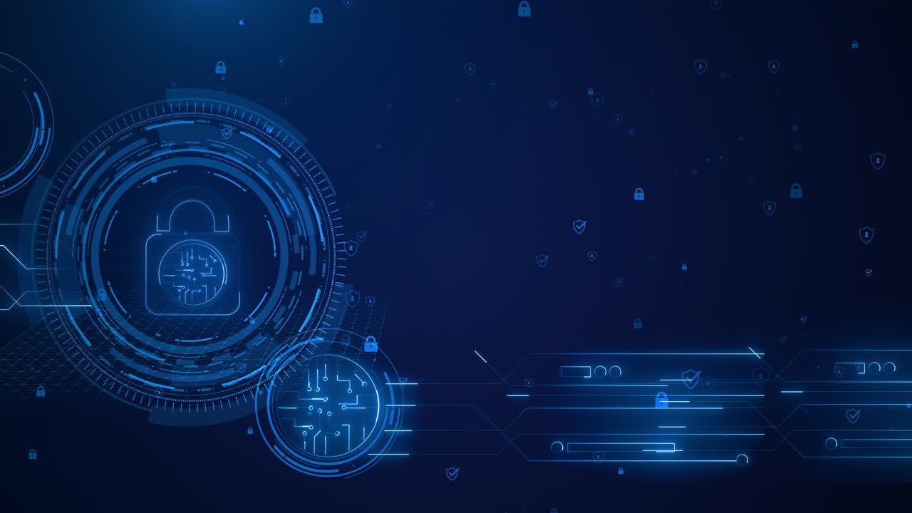 Cyber security business internet futuristic background hitech business presentation big data concept