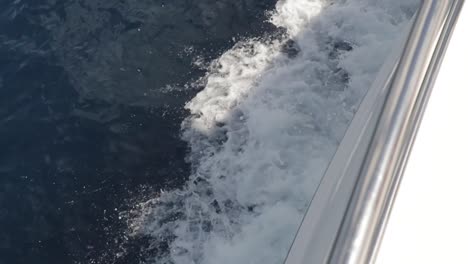 closing tidal wave of motor yacht waves