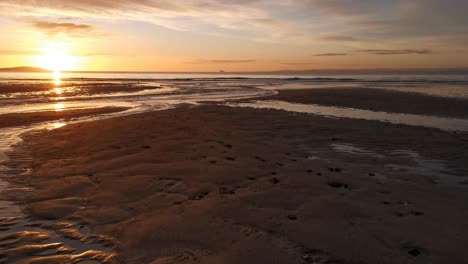 Sunrise-in-leven-Fife-scotland-with-sand-river-abd-sea