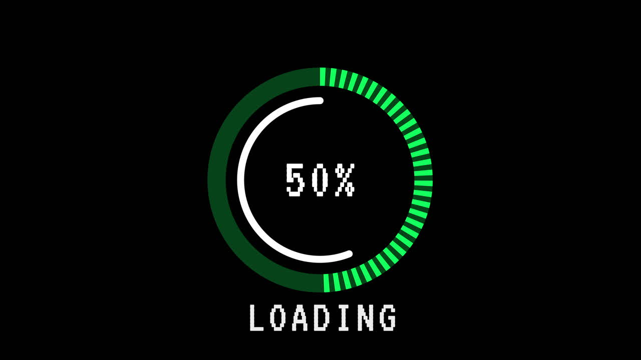 Circular Digital Loading Progress Bar Animation with Percentage