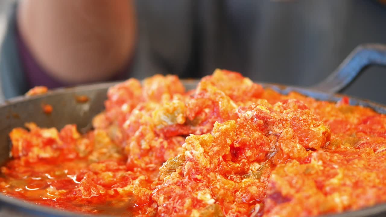 Cooking a traditional Turkish dish