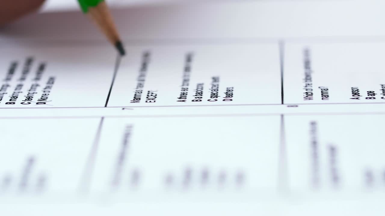 elegir las respuestas correctas durante la prueba de opción múltiple