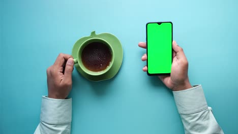 coffee break and smartphone