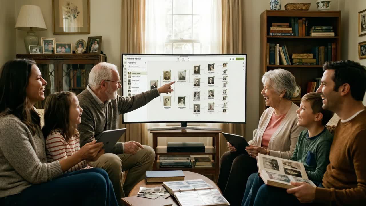 Family Exploring Ancestry and Genealogy Together