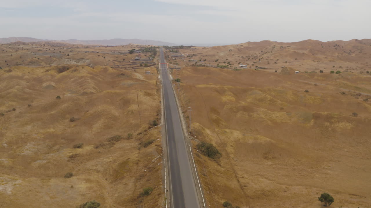 Aerial view of a desert in Peru, drone.