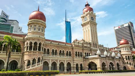 the sultan abdul samad building at merdeka square and the new merdeka 118