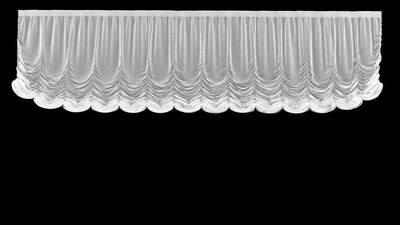 White theater curtain in theater with alpha channel