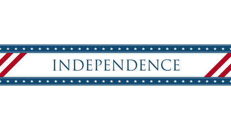 primer plano animado texto independencia en el fondo de vacaciones 1