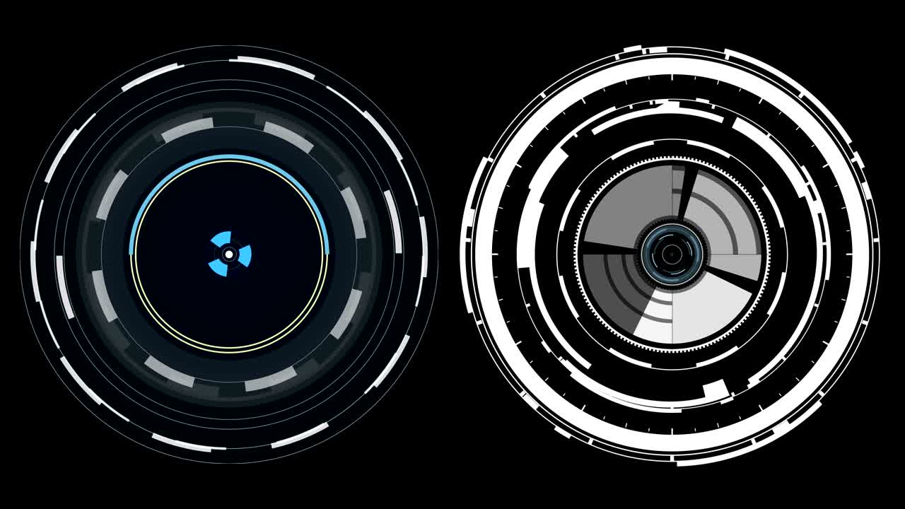 퓨처리스틱 인터페이스 (hud) - 2개의 hud 요소