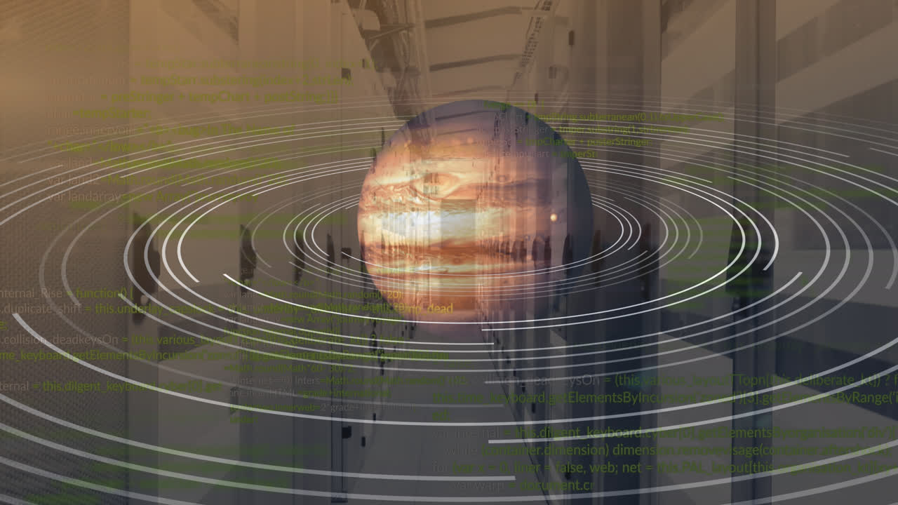 서버를 통해 갈색 행성의 애니메이션