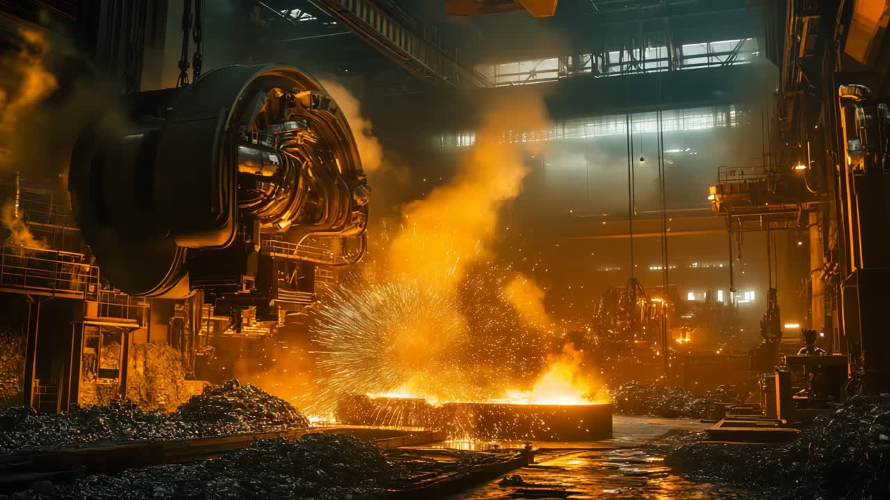 proceso de producción de la fábrica de acero