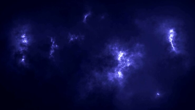 Nuvola temporalesca con fulmini in animazione in loop continuo