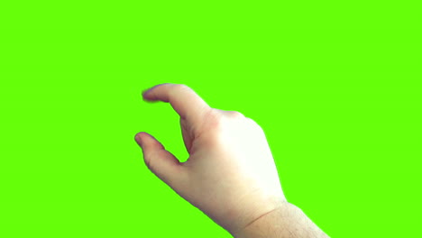 collection of hand gestures on green screen