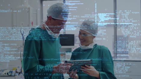 Animation-of-data-processing-over-diverse-male-and-female-surgeons