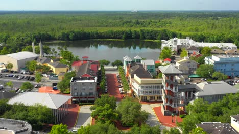 aerial drone footage of celebration florida usa