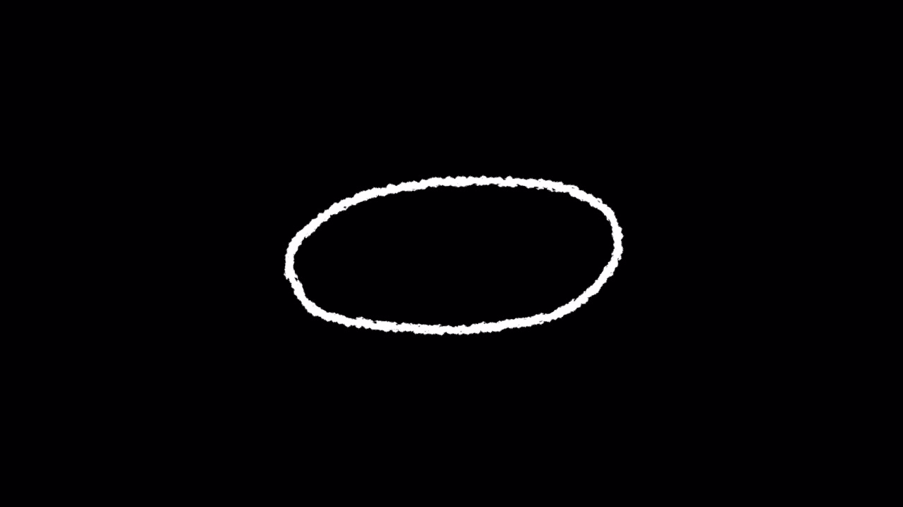 Wiggling White Oval Outline