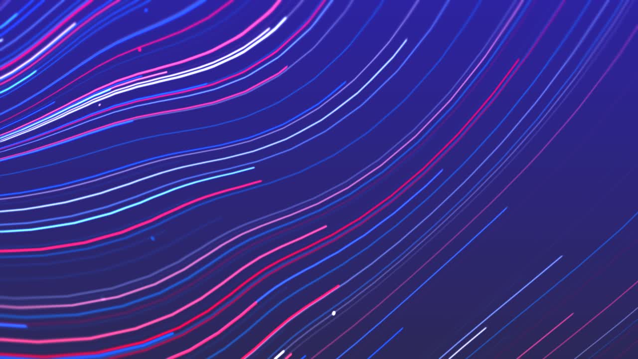 Flowing colourful digital lines and data points