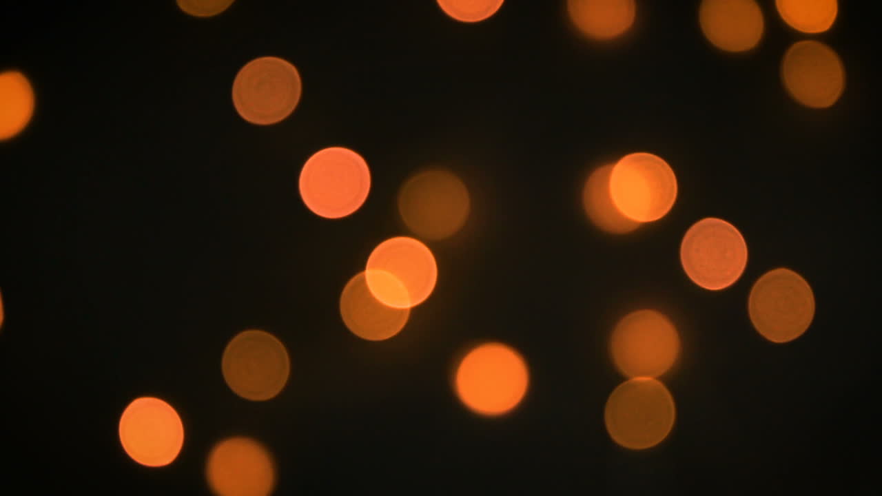 주황색 보케 조명