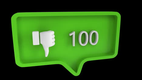 dislike icon with increasing count in social media