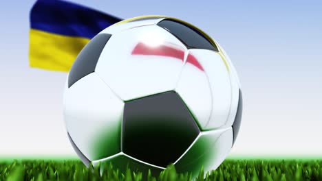 looping soccer ball poland vs. ukraine