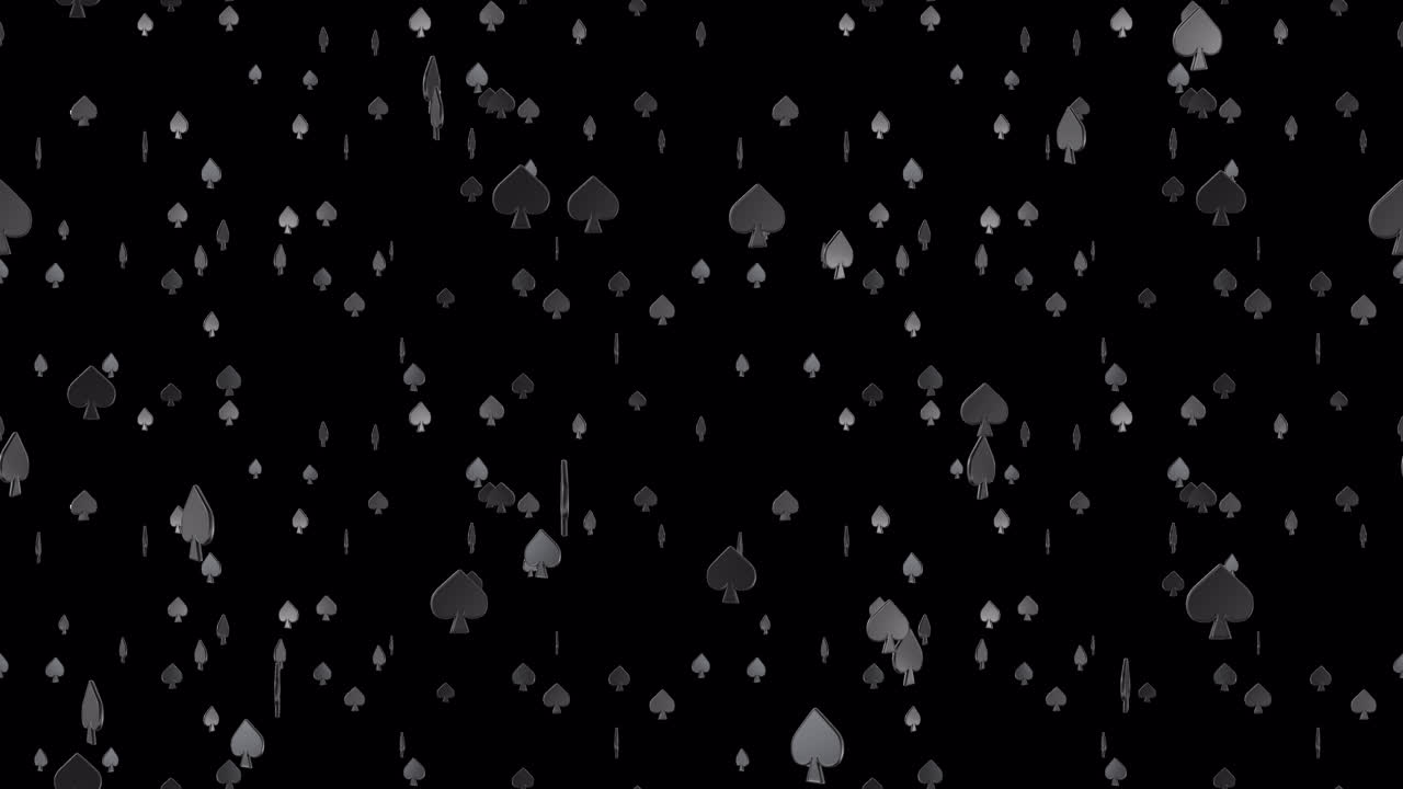 Spades Playing Cards LOOP TILE Symbol Falling with alpha