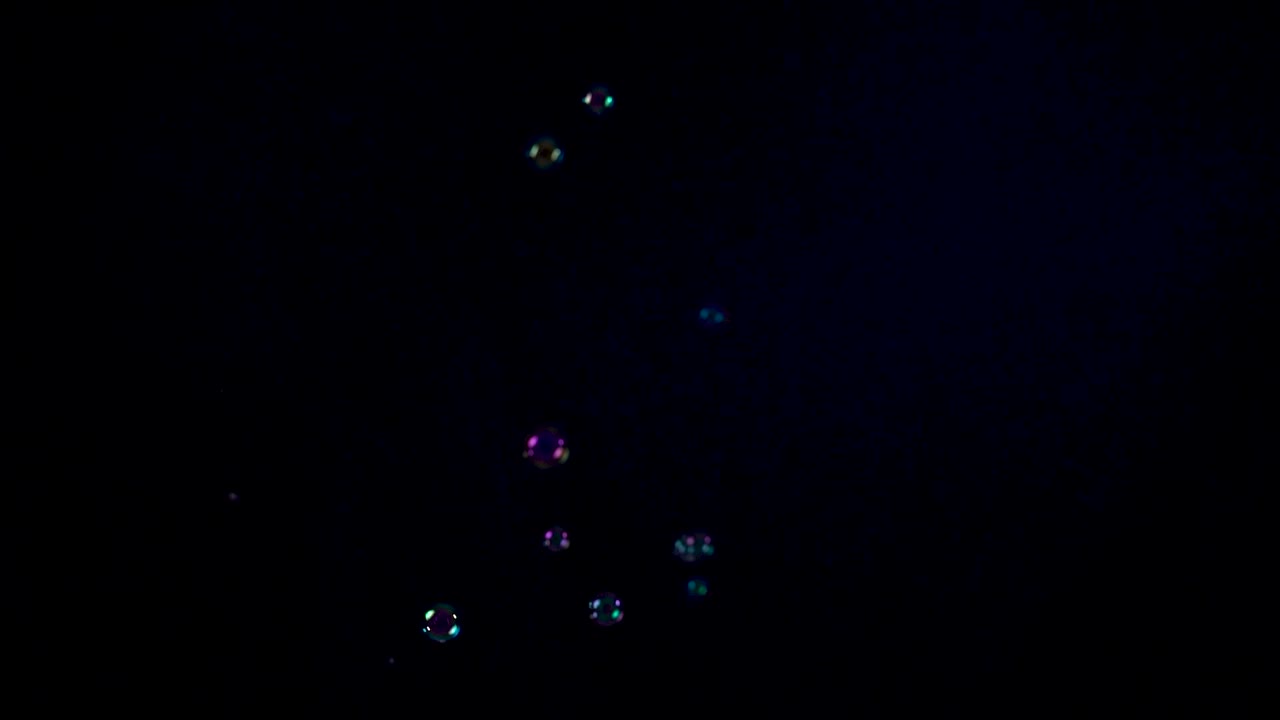 Soap bubbles shot on studio