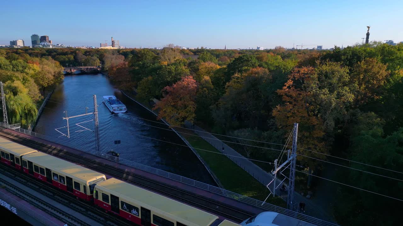 Aerial View of Berlin in Autumn: Bellevue Palace and Cityscape