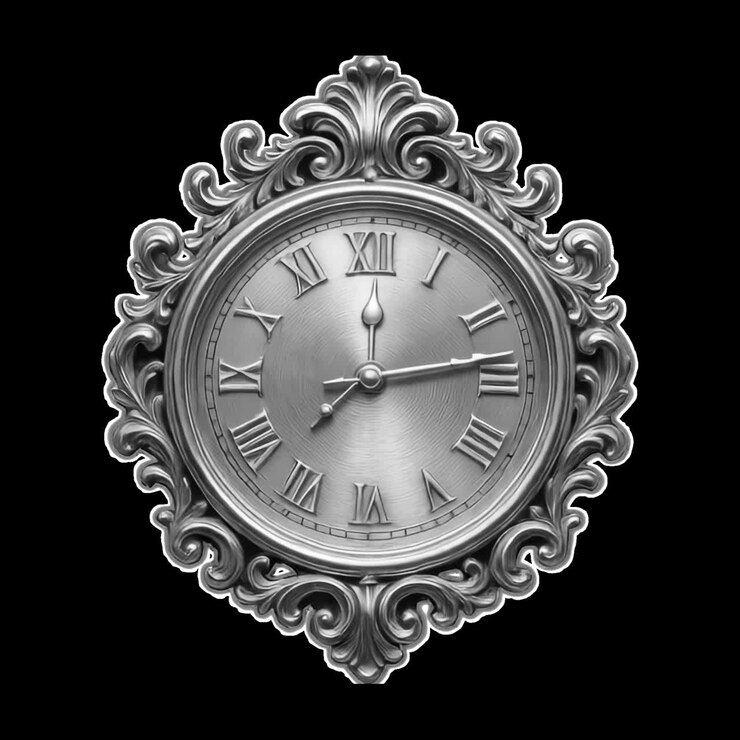 Elegant vintage ornate wall clock