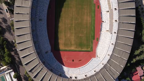 top down drone view above boris paichadze dinamo stadium