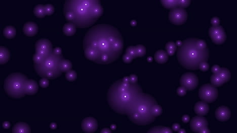 purple dots dance in mysterious darkness