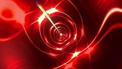 abstract technology futuristic star tunnel rotation animation. 4k looped background with abstract symmetrical pattern of geometric 3d star light. science fiction for festivals or concerts, vj loop.