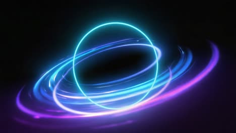 abstract neon light circles