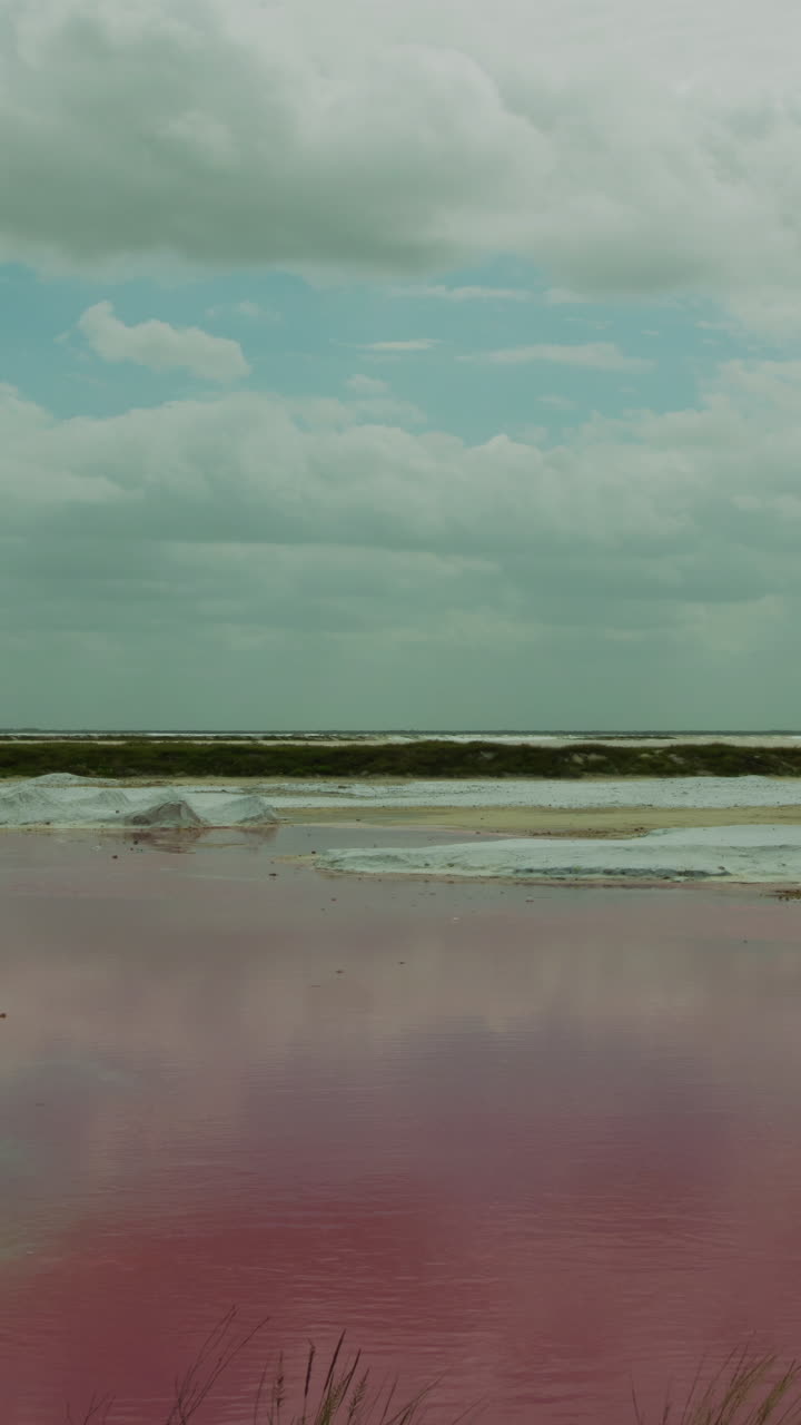 아름다운 캐리비안 해변과 바다, 멕시코 수직 형식