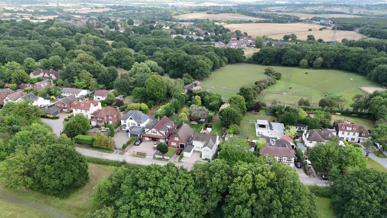 Large houses Bell common Epping Essex UK drone,aerial
