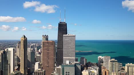 drone-hyperlapse-flying-towards-the-John-Hancock-building-going-north