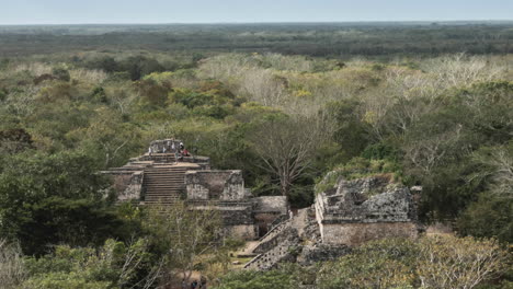 time lapse extreme trucking push in of ek balam mayan ruins in yucatan, mexico near valladolid