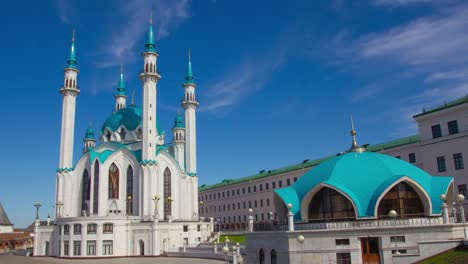 kul sharif mosque in kazan kremlin, timelapse