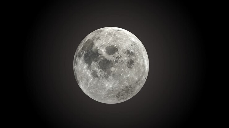 É um vídeo da lua girando
