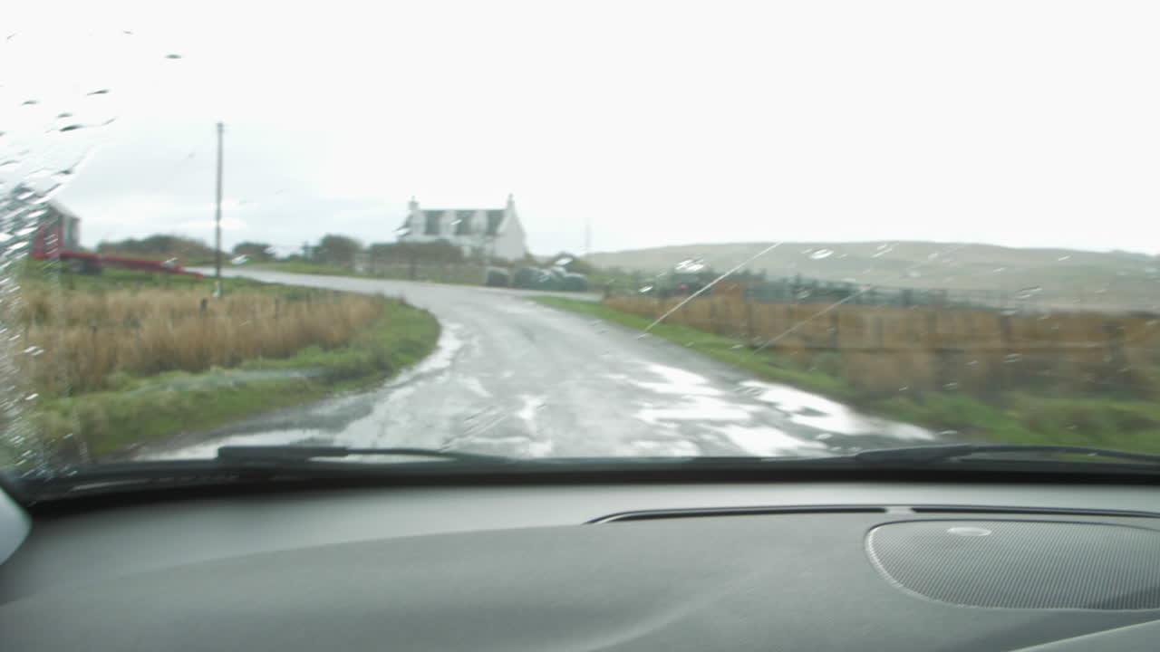Driving on Road in Scotland