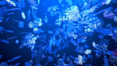 loopable abstract winter snow background with falling snowflakes 4k video