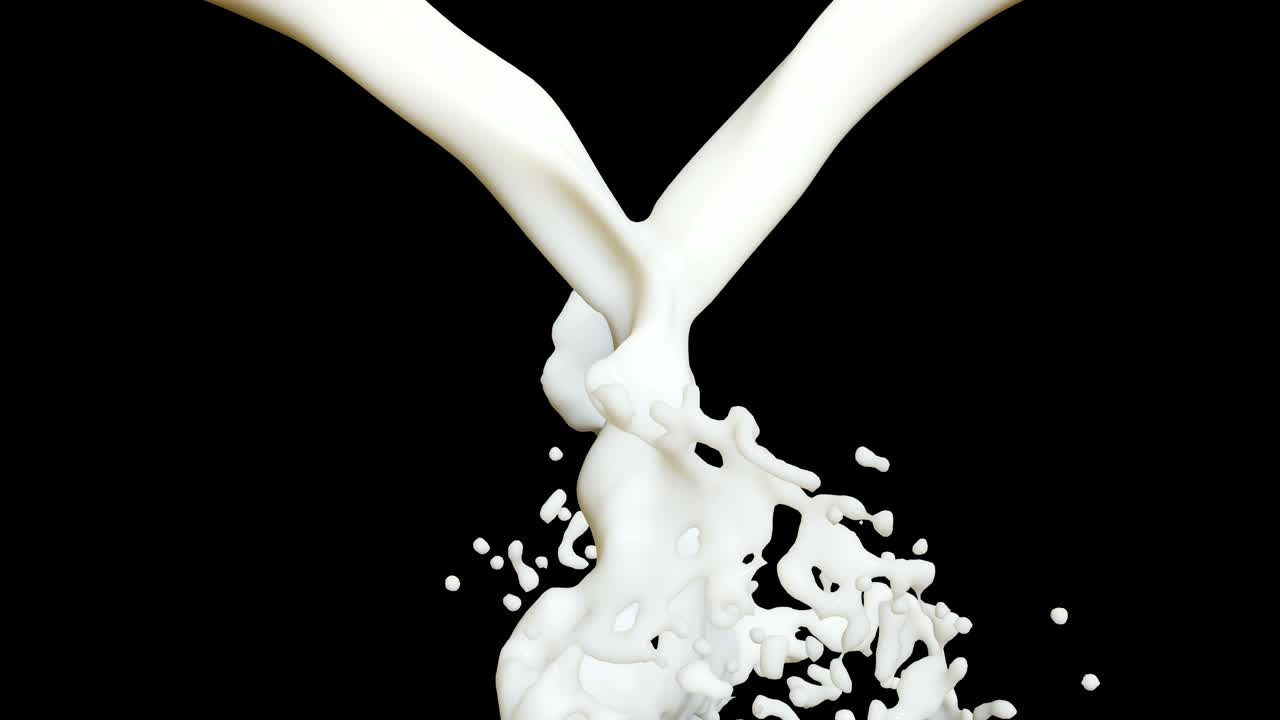 salpico de leite em fundo preto 4k