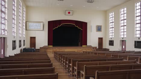 toyosato 초등학교, 오래된 목조 홀, 시가 일본