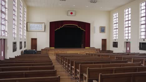 toyosato elementary school, old wooden hall, shiga japan