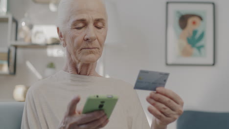 elderly woman making online payment