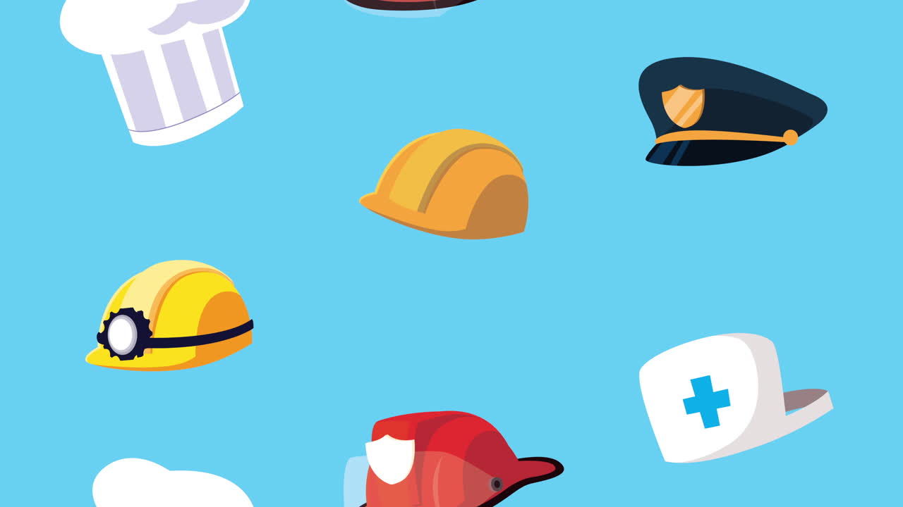 노동자 모자와 함께 행복한 노동의 날 축하