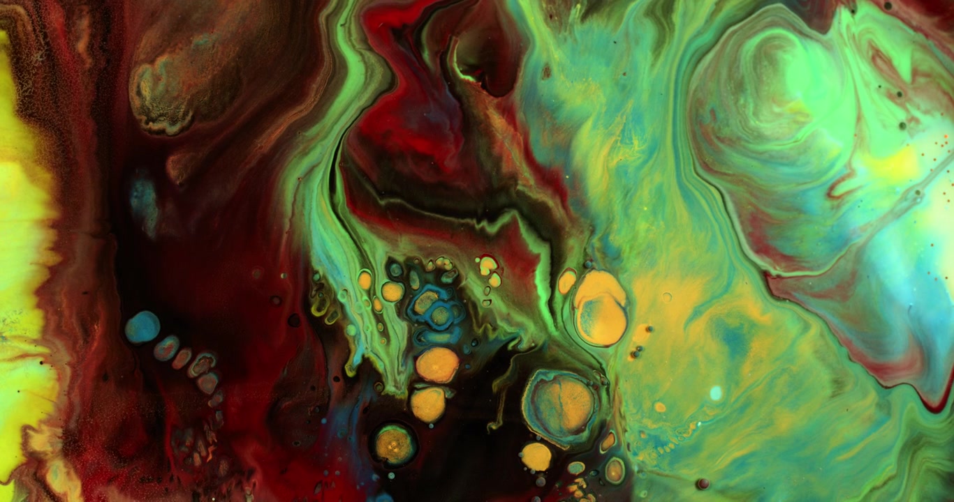 Bolle astratte che esplodono di colori