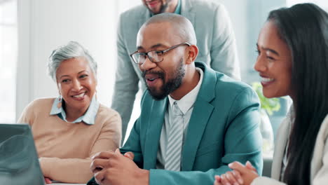 diverse business team collaborating in a modern office