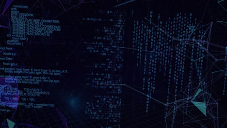 animation of data processing on black background