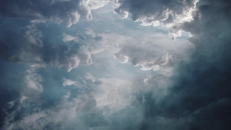 Lightning storm occurs inside dark cumulonimbus clouds 4K